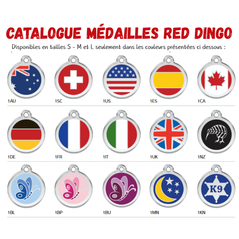 Médaille Gravée Personnalisée Red Dingo
